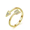 925 Silver Arrow Designs Jewelry Rose Gold Plat Open Ring