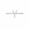 Wholesale 925 Sterling Silver Initial cz Rings Letter Y Jewelry Rings