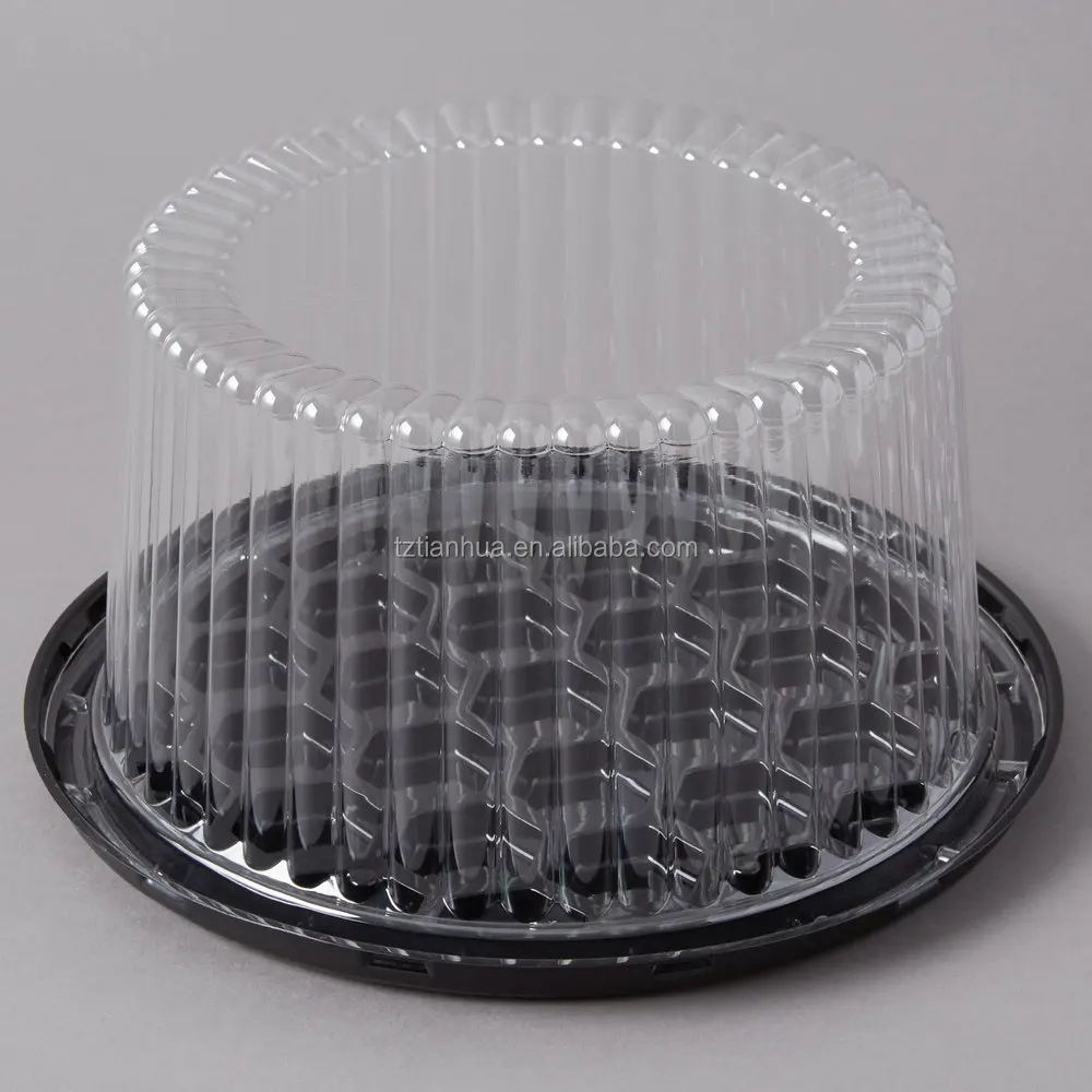 12 Layer Disposable Plastic Round Cake Display Container With Clear