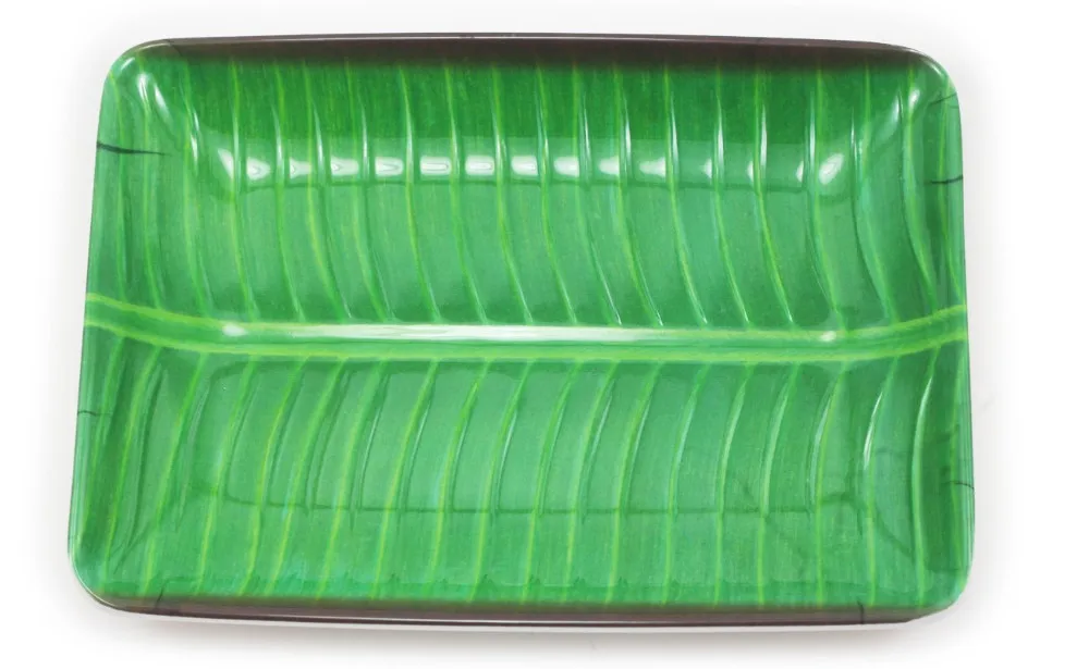 Green 12 Inches Tray Ceramic Banana Leaf Plate Buy Banana Leaf Plate