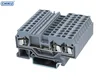 Din rail spring cage clamp terminal block with 2.5mm2 cable range 24A 600V