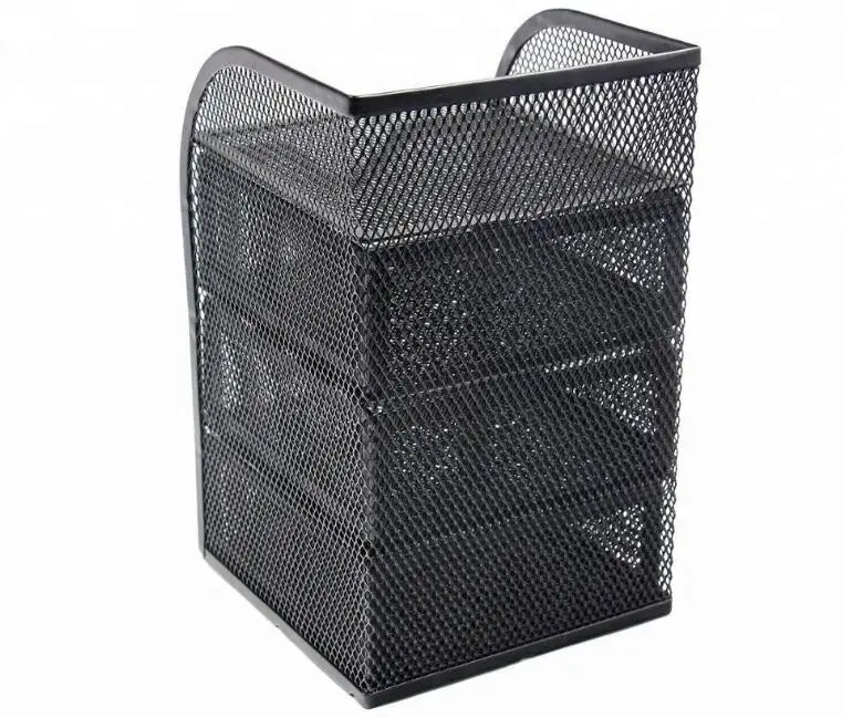 Wholesale Modern Office Desk Organizer Metal Wire Mesh Files Organizers With 3 Drawers