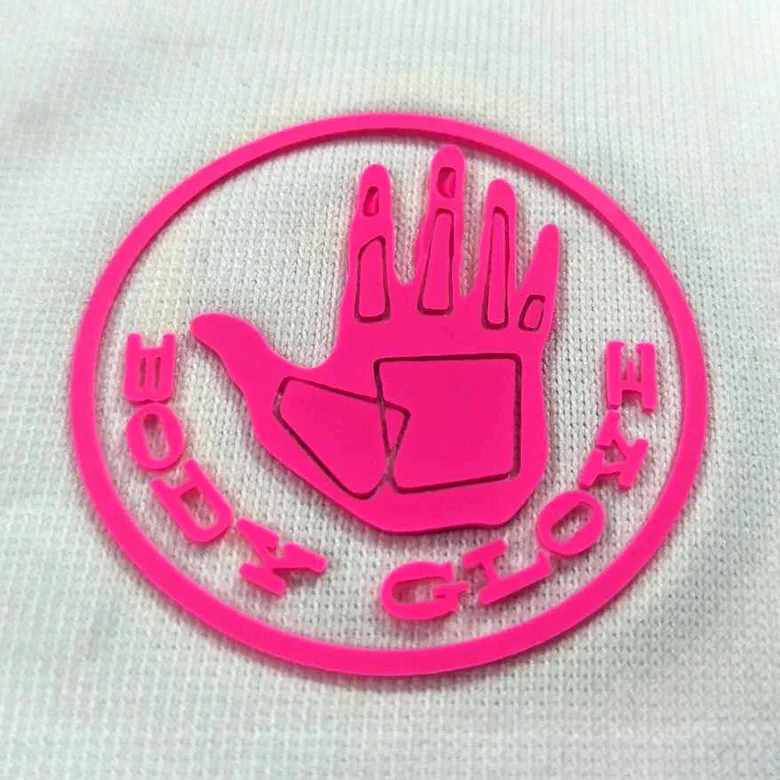 custom silicone 3d heat transfer patch made for garment