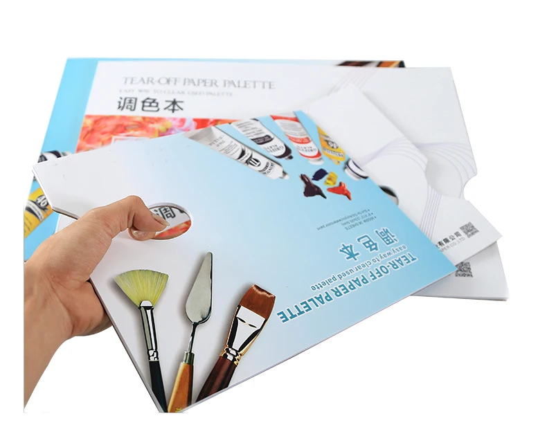 Tear-Off Paint Palette Paper Pad, 105gsm, Disposable Mess-Free Paint
