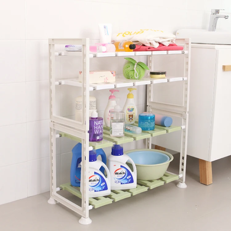 2019 Popular Lower Sink Kitchen Plastic Rack 4 Tier Expandable Under Sink  Shelf Organizer Plastic Storage Shelf for Home - China Stainless Steel Shelf  in Kitchen and 4 Tier Storage Rack price