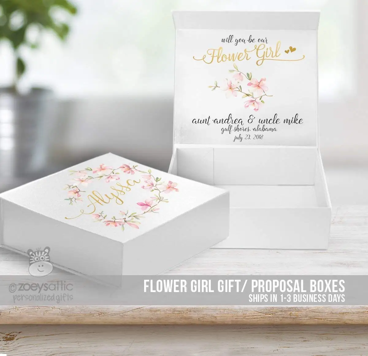 flower girl money box