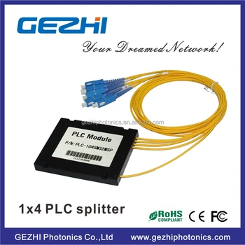 1x4 single mode plc splitter planar lightwave circuit 1x4 single mode plc splitter planar lightwave circuit