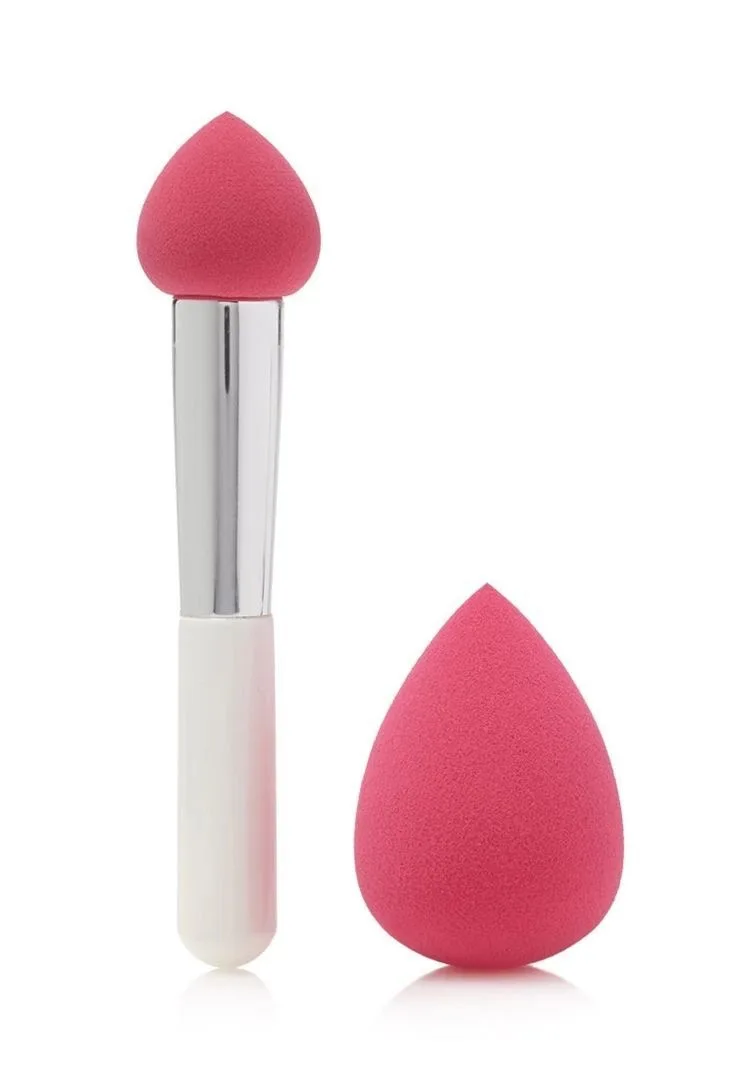 Hydrophilic Polyurethane Makeup Blender Sponge With Stick For Beauty