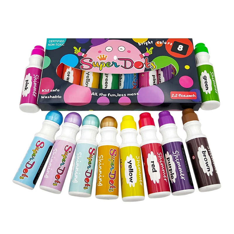 8pack Washable Dot Markers Ch2851 Dauber Dawgs Kids Art Set Supply