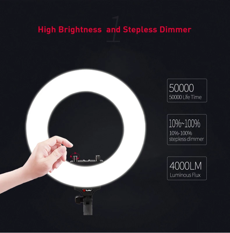 Tolifo Cheapest Bi Color LED Circle Ring Light