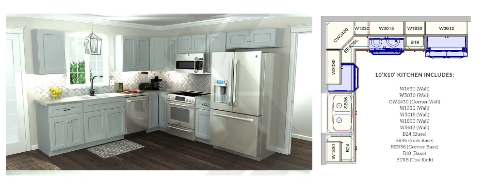 Armarios De Cocina De Madera Rta 10x10 En Blanco Elegante - Buy De