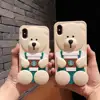 Cute BearCoffee Tea Cup Silicone Phone Case For iPhone 6 6s 7 8 Plus XS Max XS XR All-inclusive Anti-fall Soft Cover