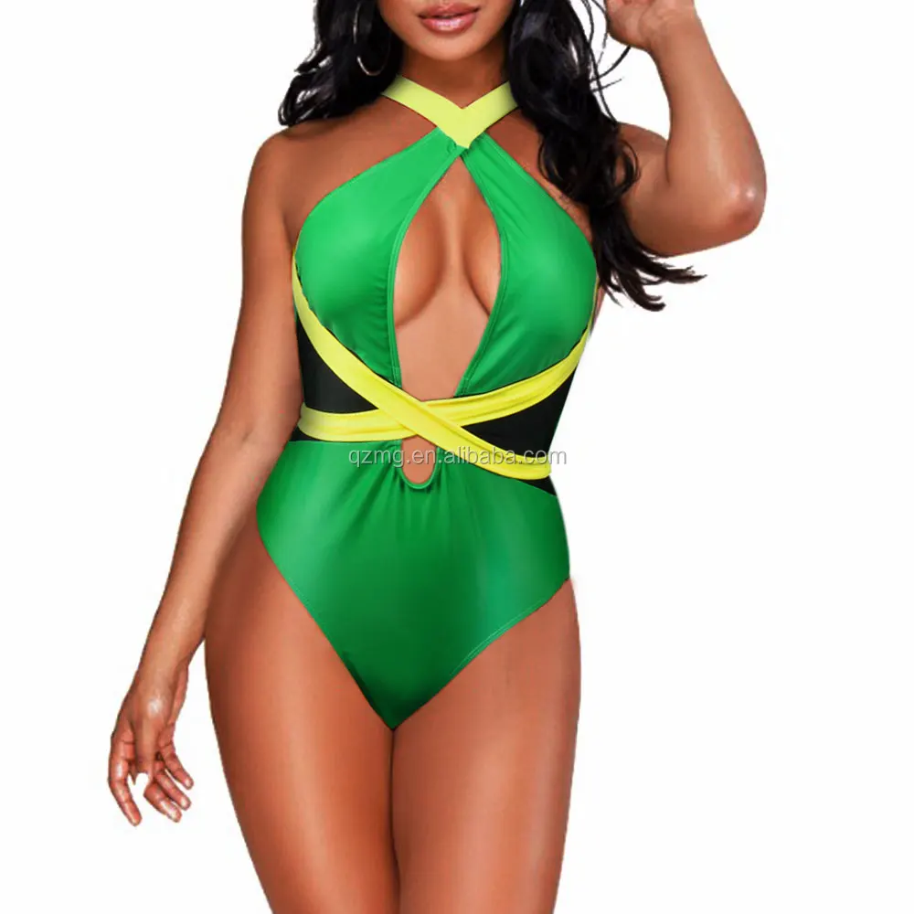 Hollow Out New String Bikini One Piece Jamaica Swimwear Buy Jamaica
