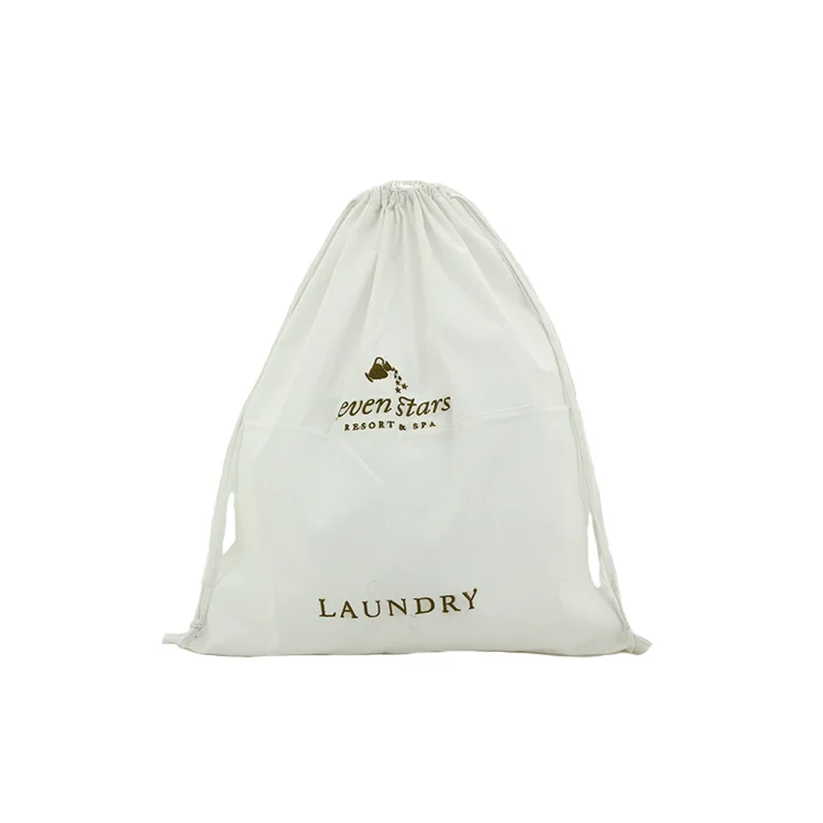 2020 Eco Friendly Large Drawstring Laundry Wash Bag Travel Natural