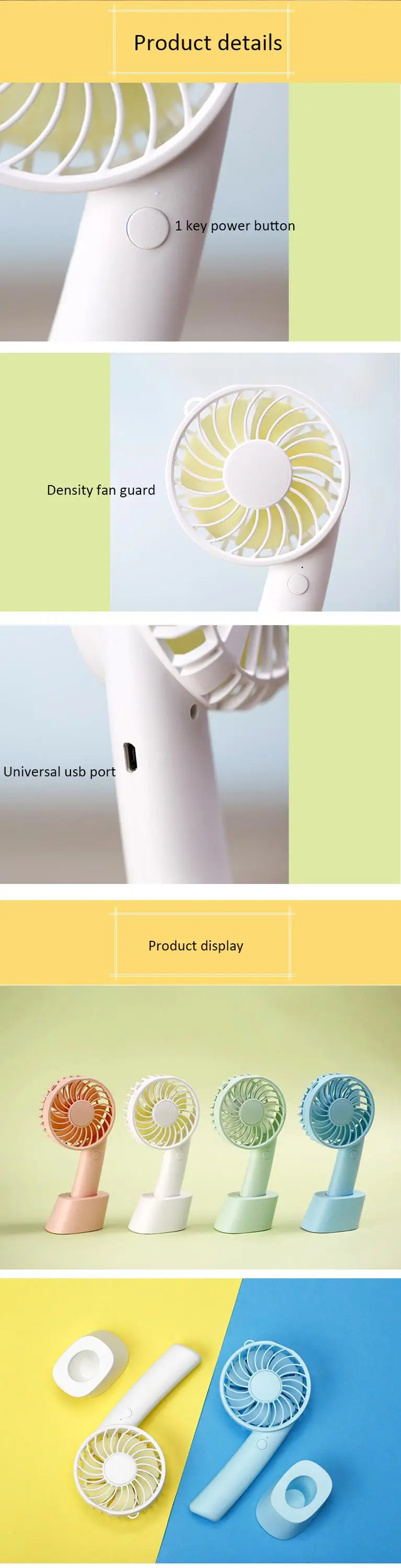 2018 lucky number 9 mini Fan rechargeable USB Table