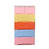 5 layer plastic cartoon printing kids cabinet drawer two lock