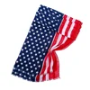 USA American flag scarf beach wrap soft lightweight shining sequin scarf