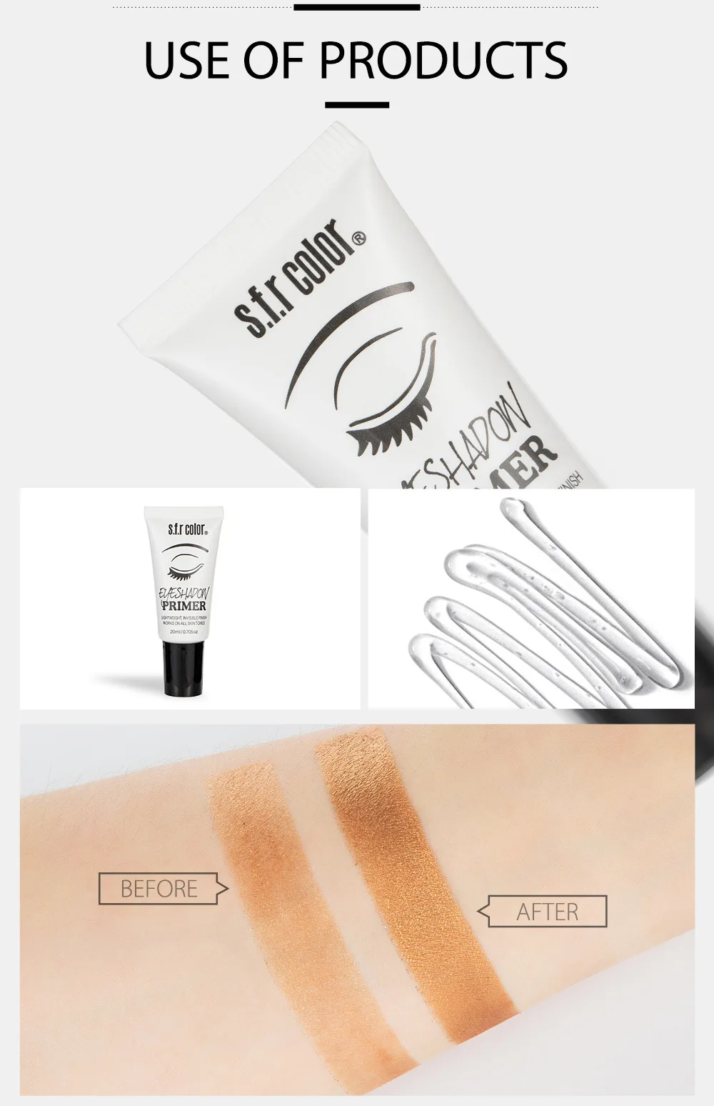 S.f.r Color Brand All Skin Tone Eye Makeup Primer Lightweight Invisible