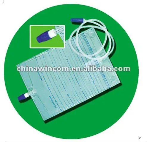 Medical Consumables Urine Drainage Bag With Screw Valve 2000 ml
