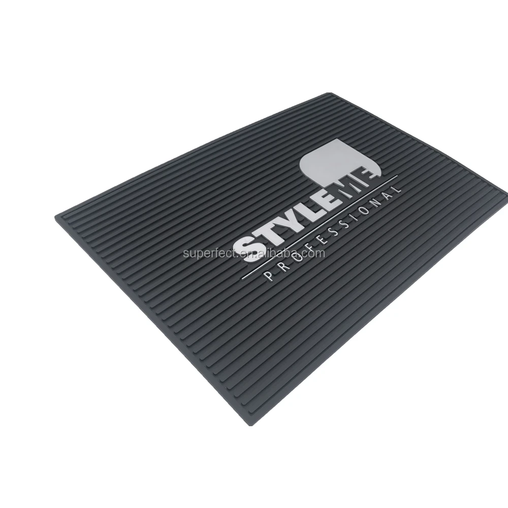 Custom Logo Barber Shop Equipment Tool Holder Pvc Rubber Barber Station