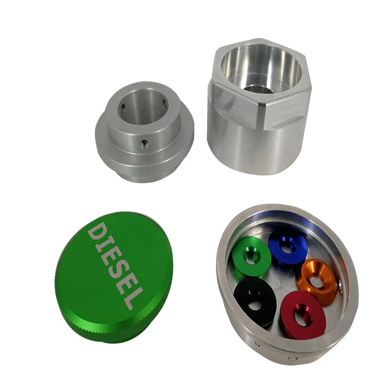 Cnc Manufacturer Customized Black Anodized Cnc Aluminum Diesel Fuel Tank Cap For Auto Parts