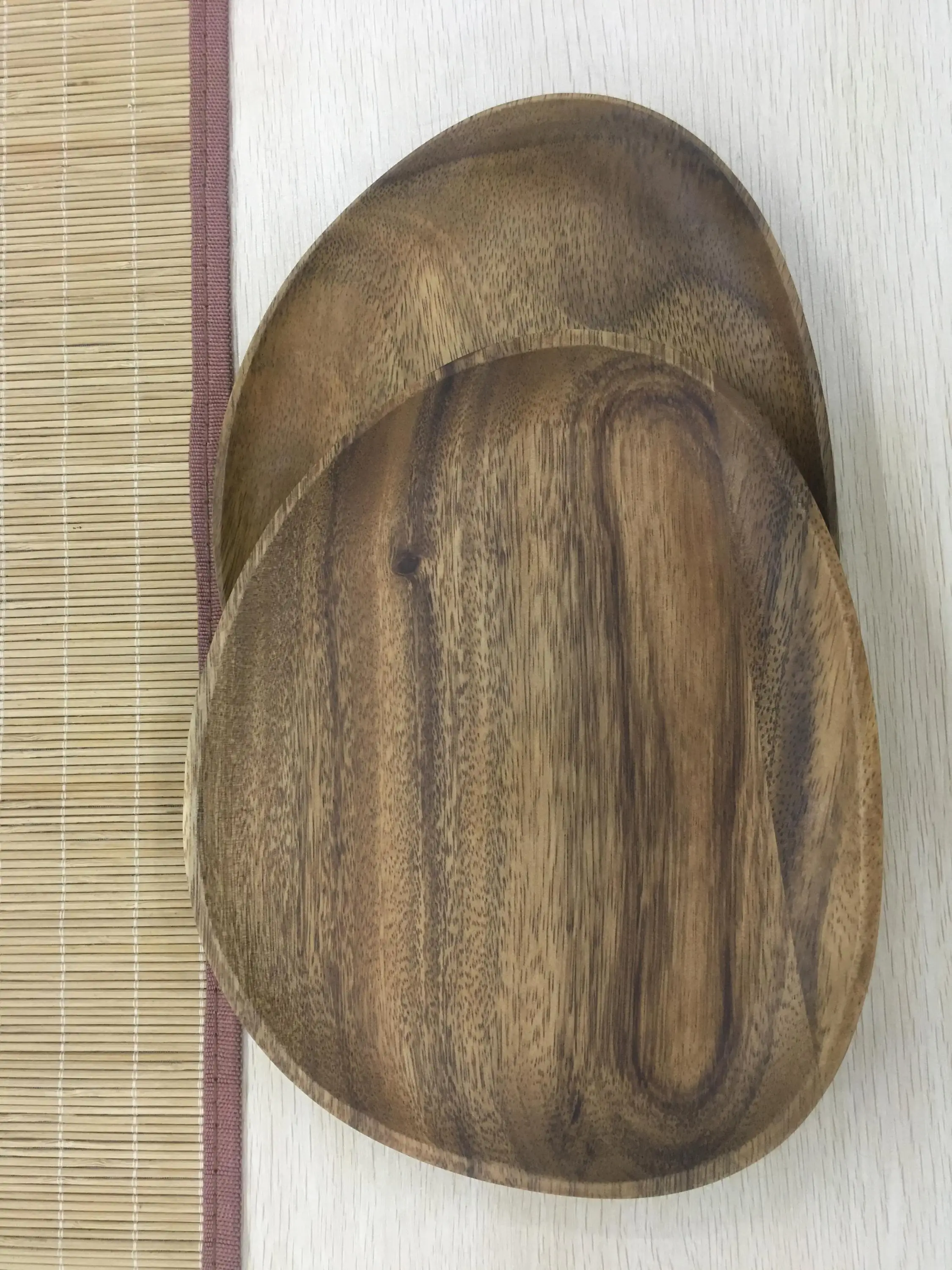 2017 Bulk Wholesale Teak Wooden Plates Fruit Plate Wooden Serving Plate Japanese Tableware