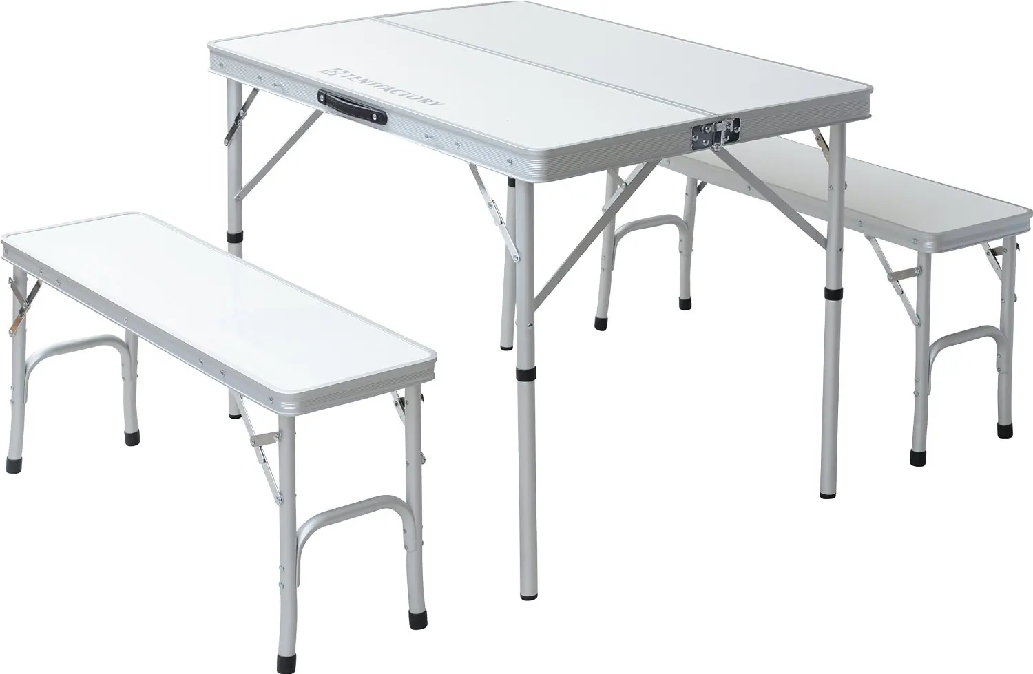 TENT FACTORY (tent factory) Dual table separate set white table (90 ~ 65 ~ 68 (35) cm) chair (87 ~ 25 ~ 40cm) ~ 2 leg TF-DFS9065-3-WH