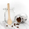 100ml Small round glass spice jar set with cork and Wooden spoon Salt bath jar
