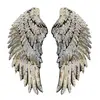 Custom Angel wings pattern Embroidered Sequin Iron on Patches For Clothing No Minimum