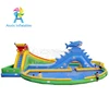 Commercial Dragon and shark Inflatable Water Slide With Small Pool