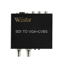 wiistar3G SDI to VGA+av Scaler Converter Audio Video SDI to VGA+av with power For CCTV PC Video,wholesale free shipping