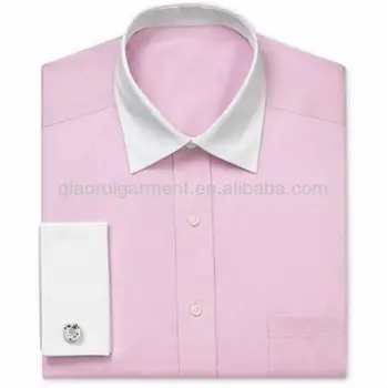 mens pink dress shirt with white collar