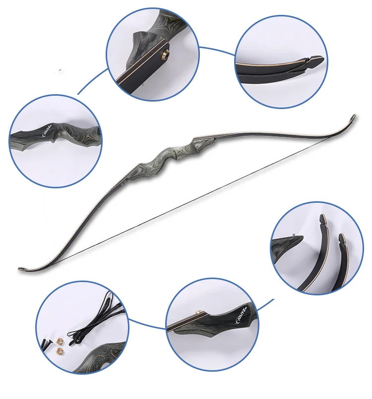 Precision Manufactured Black Hunter Recurve Bow And Arrow Buy Recurve