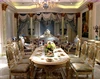 Rococo Restaurant Furniture Wood Rectangle Dining Table Fashion Design