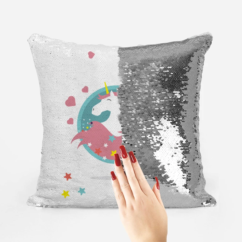 Fur Reversible Sequin Unicorn Pillow Cases Gaming Chair
