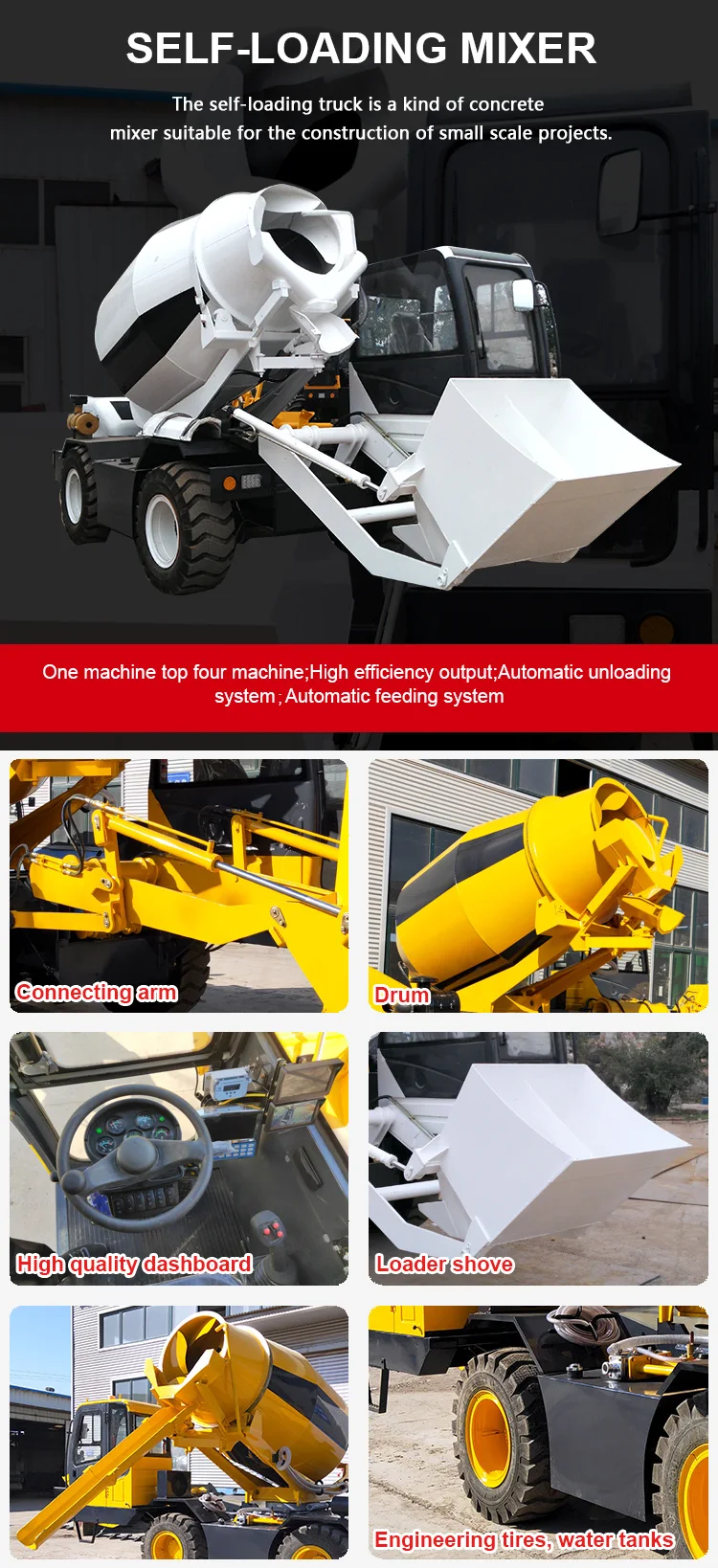3.5 Self-loading concrete mixer truck