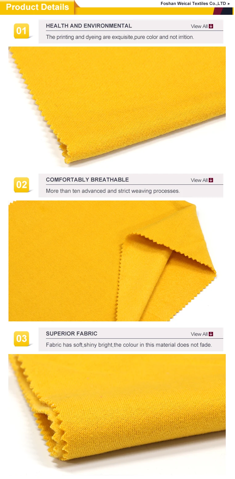 Earthy yellow terylene yarn dyed  dacron polyester cotton fabric