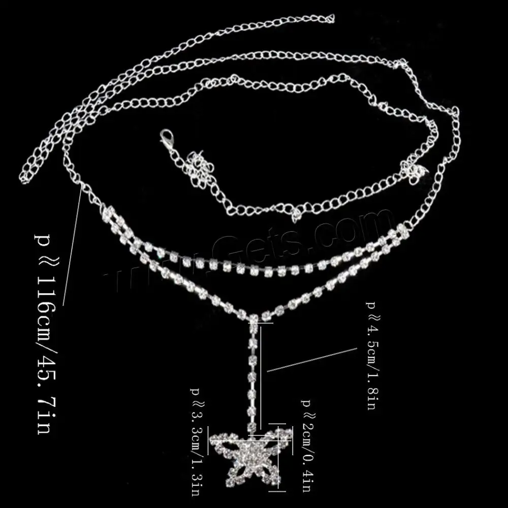 Silver Color Zinc Alloy Waist Chain With Rhinestone 1318386 - Buy Waist Chain,Waist Chains For 