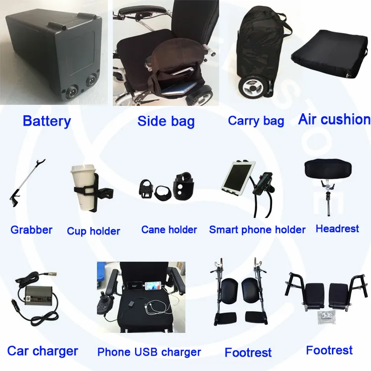 Electric Power Wheelchair Parts Bags Ramps Holders Cushion Buy