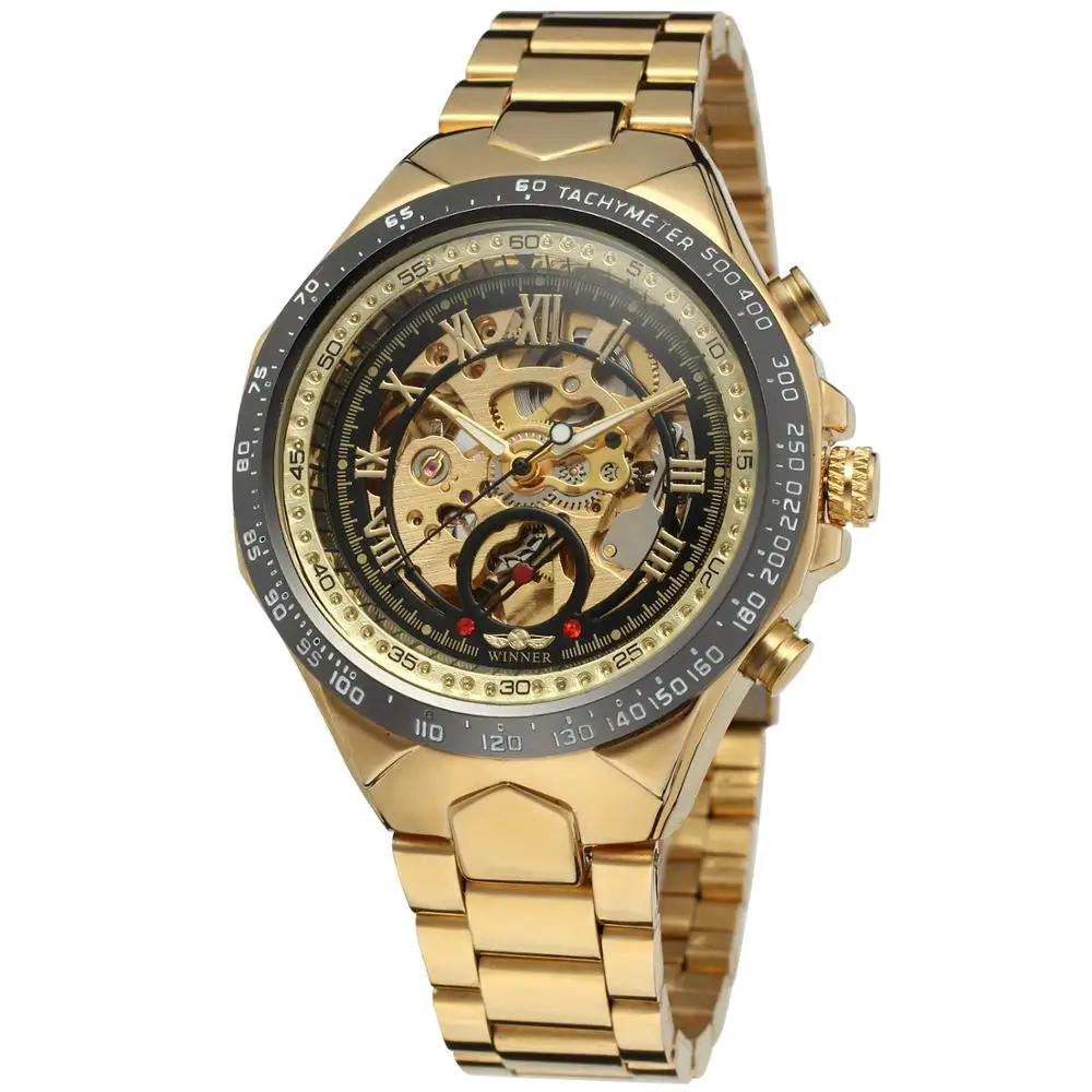
Men Relojes Hombre China Factory T- winner Watch Male Montre Homme Custom Logo Luxury Automatic Mechanical Skeleton Mens Watches 