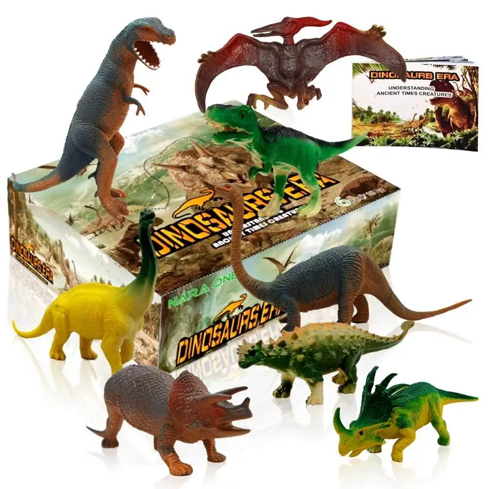 box of dinosaur toys