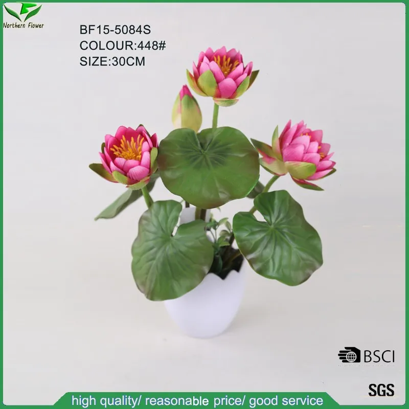 High Quality Factory Hot Wholesale Artificial Lotus Flower,Potted