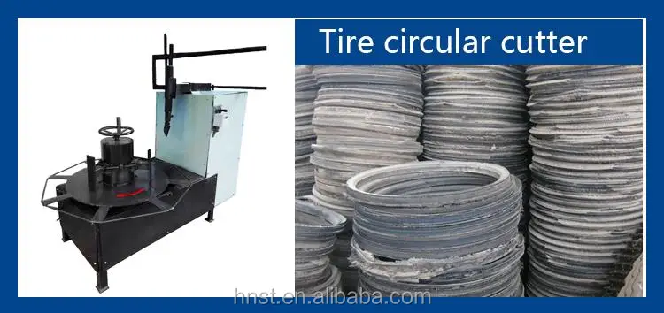 Tire block cutter recycling machine