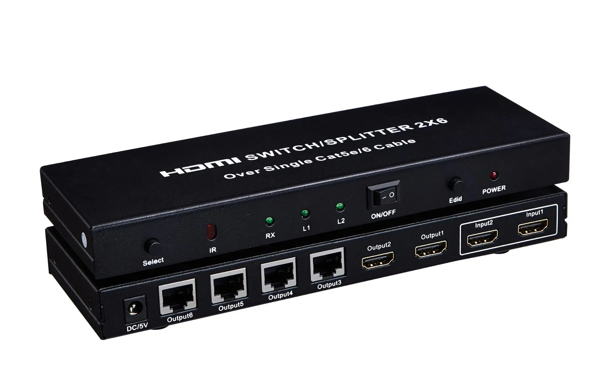 High Quality Hdmi Splitter 2x6 2 In 6 Out Splitter Switch With Remote