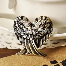G023 2016 New Retro Imitation Diamond Love Wings rhinestone Ring Fashion jewelry wholesale for women free