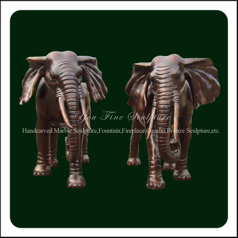 Belle Petite Assis Bronze Éléphant Sculpture Pour Jardin Déco Buy