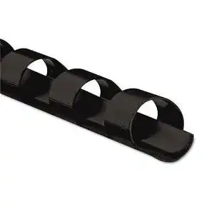 Fellowes Manufacturing 52321 Plastic Comb Bindings, 5/16quot; Diameter, 40 Sheet Capacity, Black, 25 C