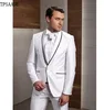 Fashion White Blazer 2 Piece Bespoke Design Men Suit WF779