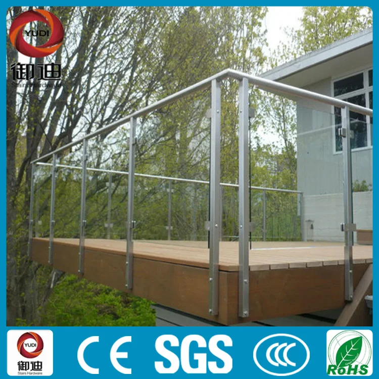 Barandilla De Balcón De Acero Inoxidable,Altura Con Vidrio Templado