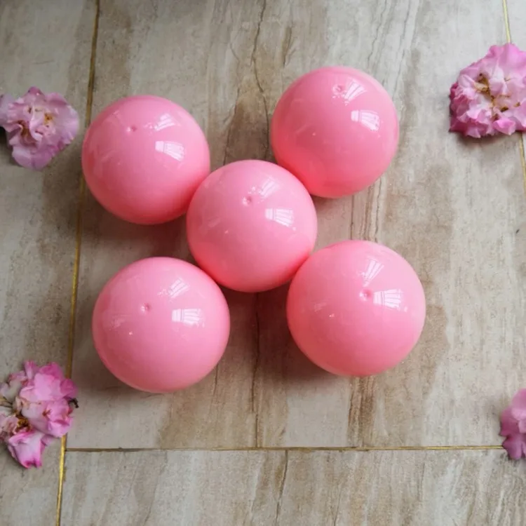 Pink Color 60mm Plastic Ball Empty Capsules For Toy Container Buy 75mm Plastic Balls Round Toy